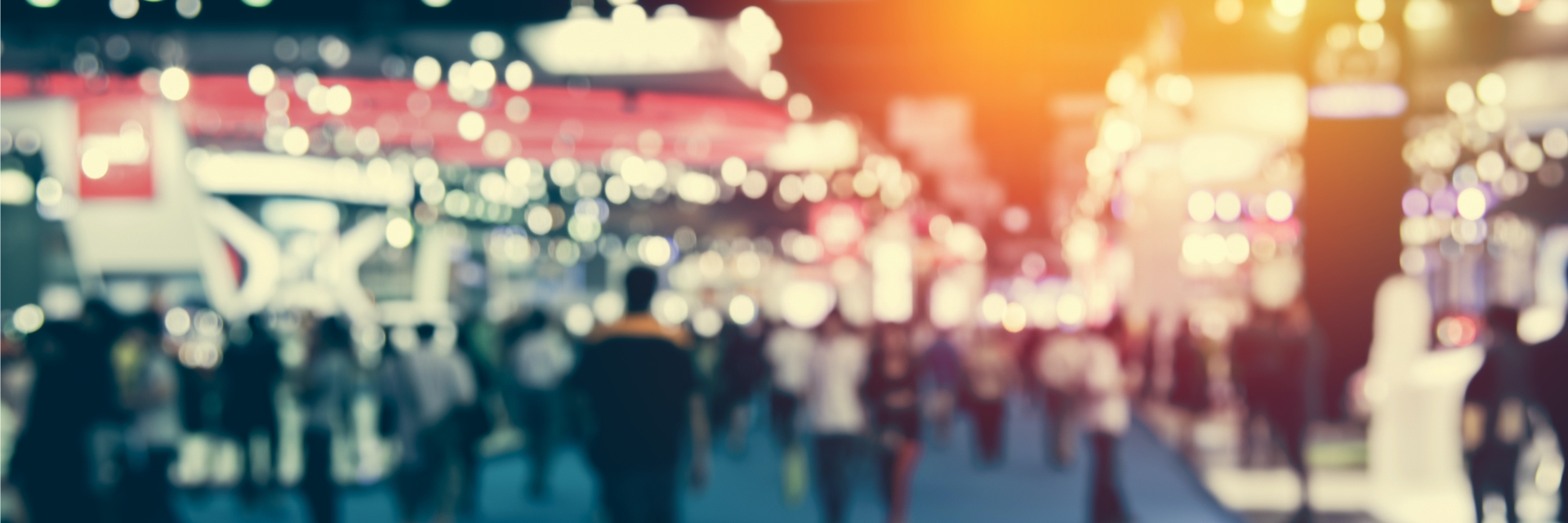 Blurred night life and crowd